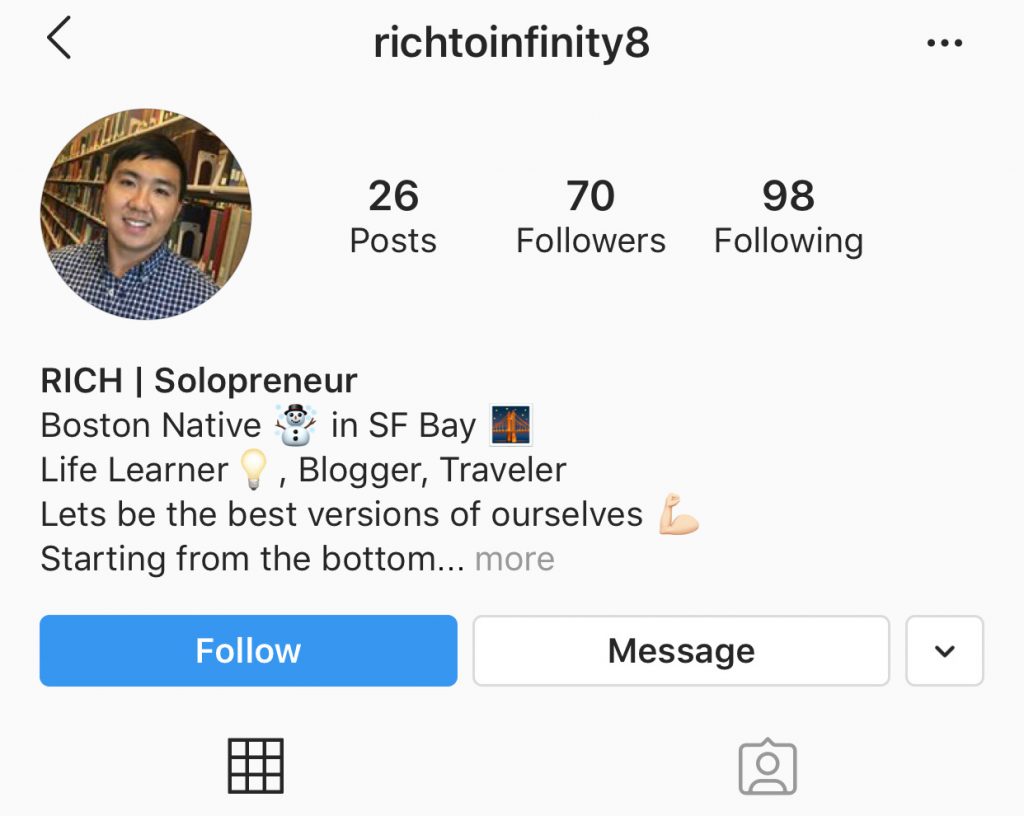 Personal Account example