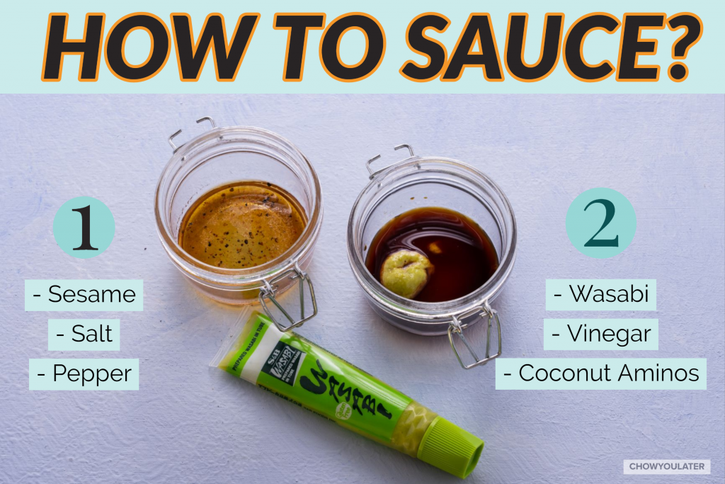 2 Korean sauces spread on white background and a bottle of wasabi