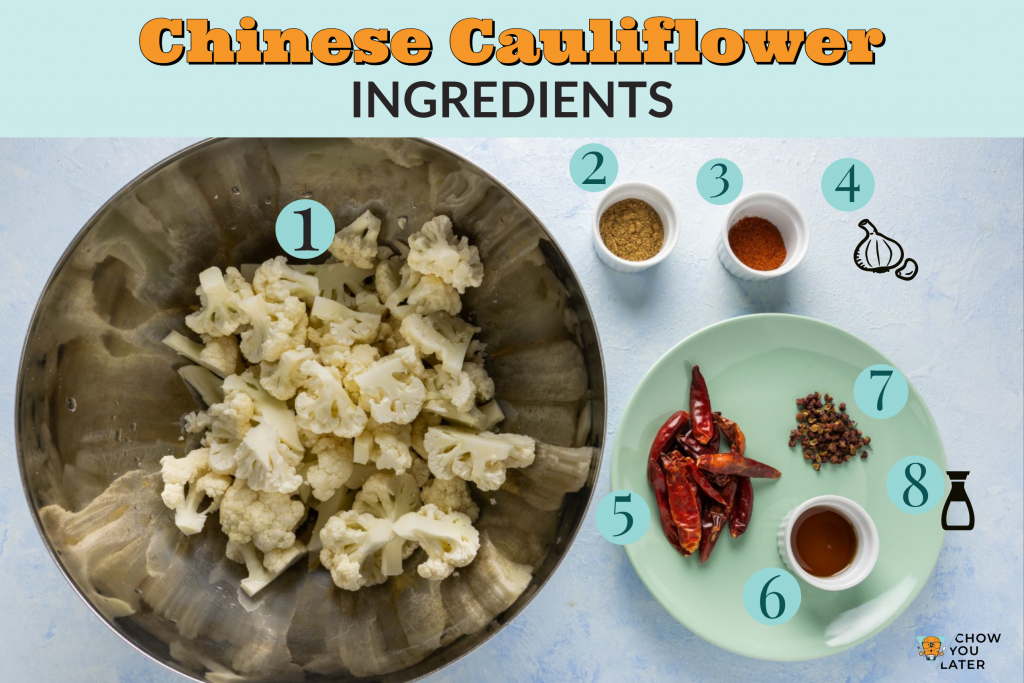 Spicy Roasted Cauliflower ingredients 