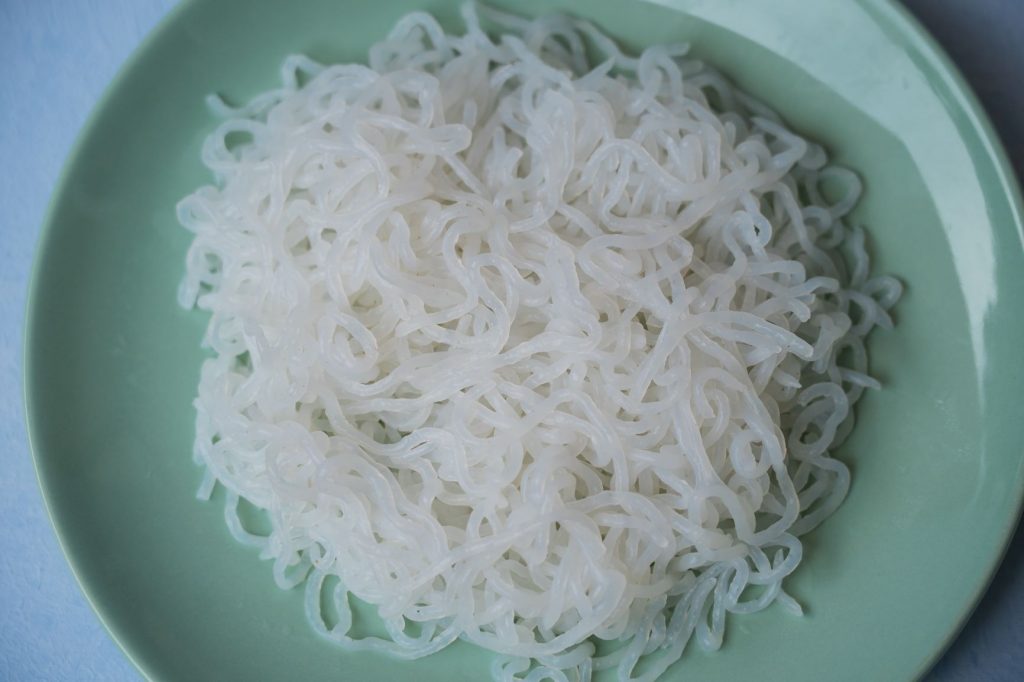 House Foods Traditional Shirataki Noodles on plate