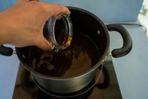 Pouring fish sauce