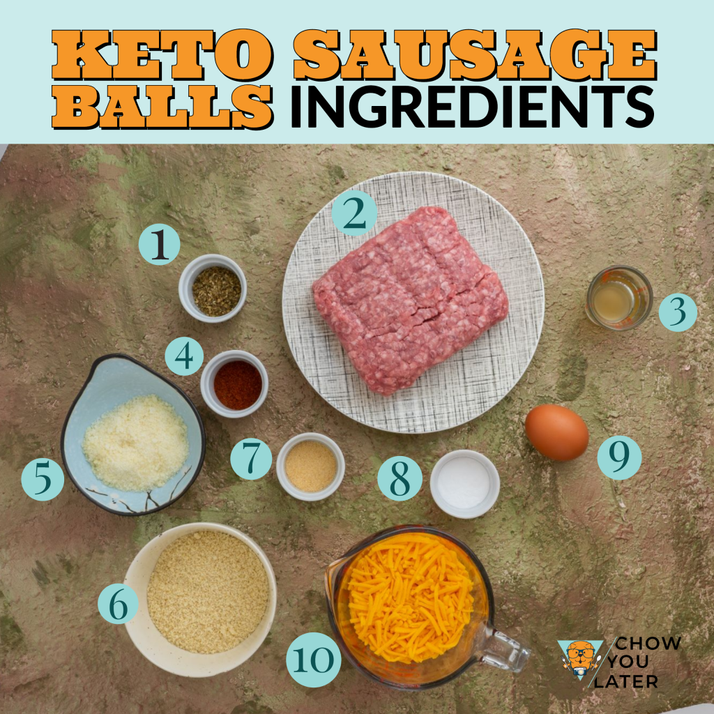Keto Sausage balls ingredients