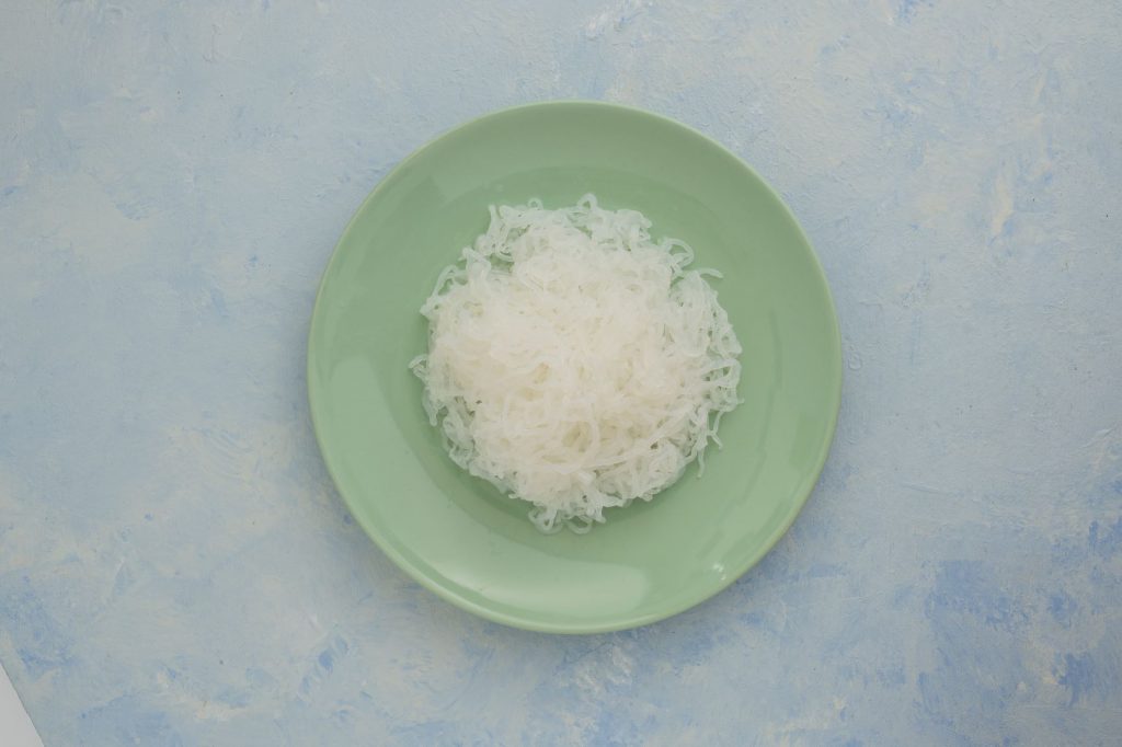 Miracle Noodles Angel Hair on a plate