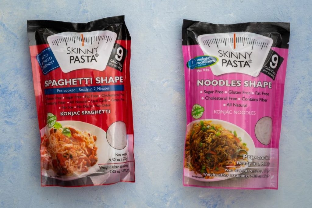 Skinny Pasta image of Spaghetti shape and Noodles Shape packages