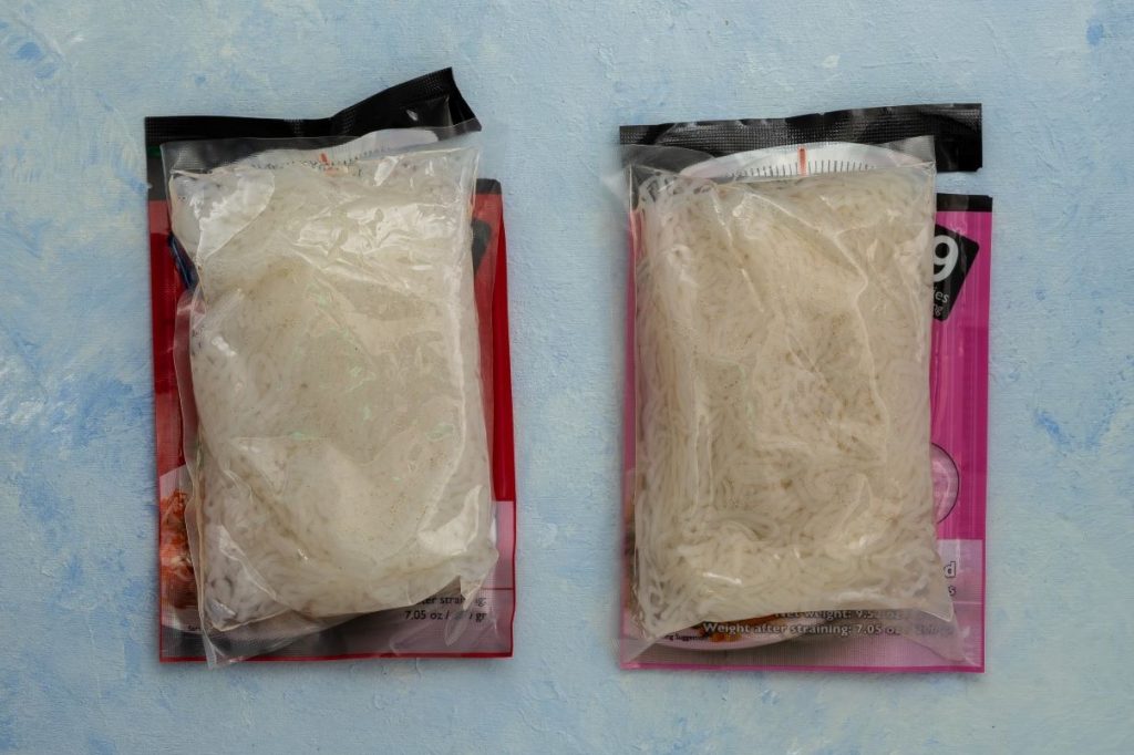 Skinny pasta image of packages opened