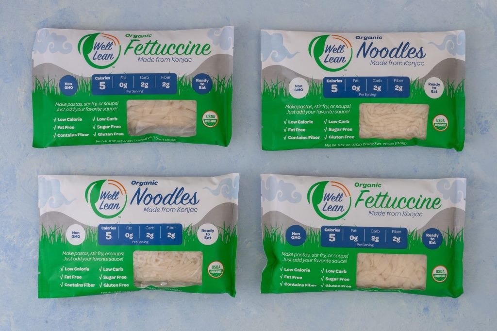 Well Lean noodles and fettuccine packages